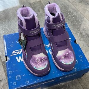 Skechers Kids' Purple Glitter Boots